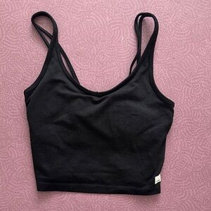 Vuori Halo Performance Crop, Heather Black, Small